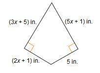 A paper hat is folded into the shape of a kite, as shown.

What is the total length of ribbon is n
