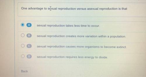 One advantage to sexual reproduction versus asexual reproduction is that