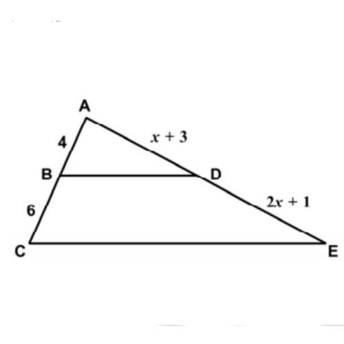 In the diagram shown, points E and D are the midpoints of sides AC and AB respectively. (a) Write a