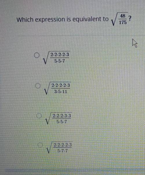 Which ecpression is equivelent to