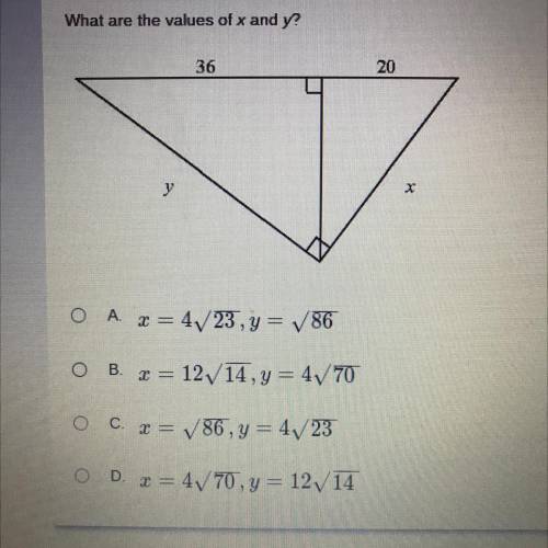 Please help me
What are the vales of x and y?