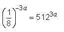 Solve: 
a = –8
a = 0
a = 8
no solution