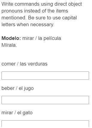 I need help with this spanish work.