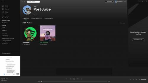 Please go follow my spotify if you have one I need prof you did it put a screen shot in your answer