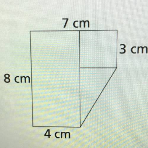 What is the area of the figure below?
A 22 cm
B 24 cm2
C 48.5 cm2
D 56 cm
