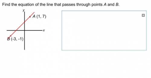 Find the equation of the line that passes through point A and B

PLEASE HELP ASAP I WILL BE GIVING