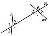 Identify each pair of angles as alternate interior, corresponding, alternate exterior, or none of t