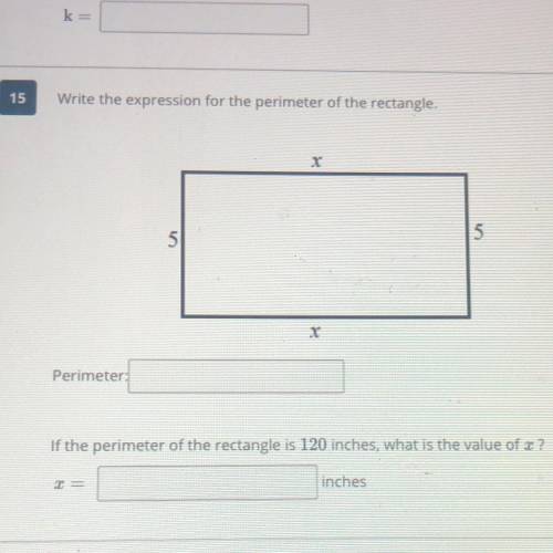 What is the perimeter 
What is X=