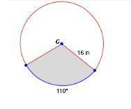 What is the approximate area of the shaded sector in the circle shown below

A. 491in^2
B. 246in^2