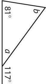 What is the measure of angle b?A. 36⁰B. 117⁰C.63⁰D. 56⁰