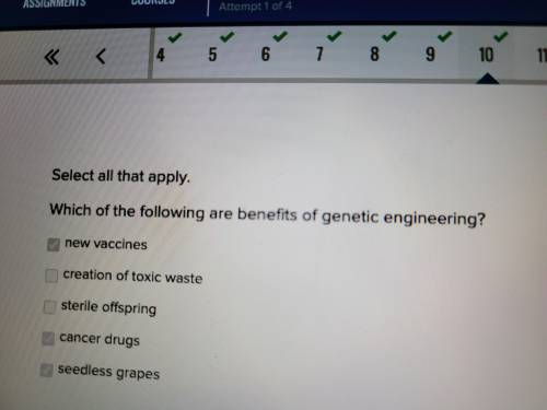 Which of the following are benefits of genetic engineering?

is this correct?!! pls post the answe