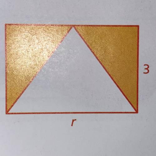 For what values of r will the area of

the shaded region be greater than or equal to
12 square uni