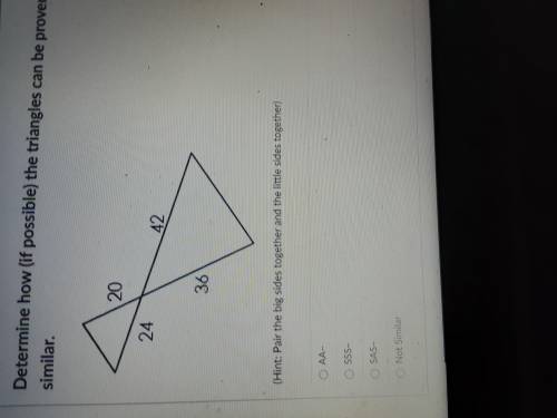 Can the triangles be proven similar and how