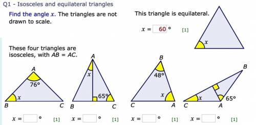 Isosceles and equilateral triangles (Answer as quickly as you can please)