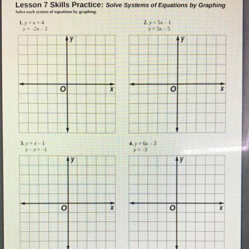 I NEED HELP ASAP
Solve systems of equations by graphing