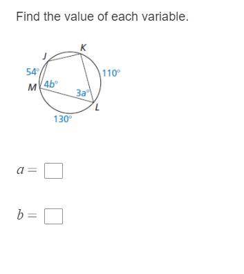 Find the value of each variable.
