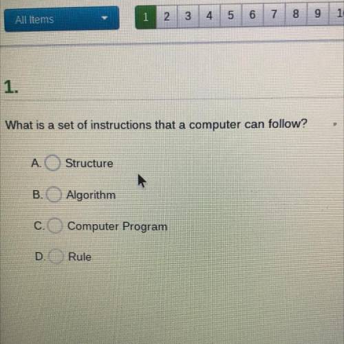 What are a set of instructions that a computer can follow