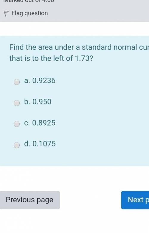Find the value of z that whose area under a standard normal curve to the left of z is 0.2676