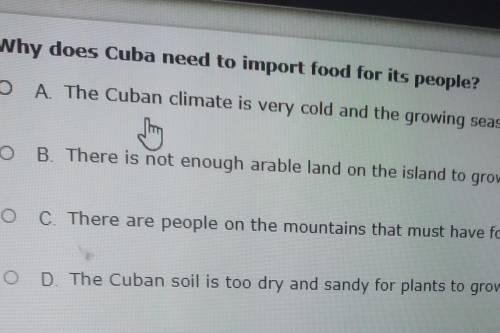 Why does cuba need to import food for its people