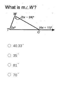 What is the measure of angle m?