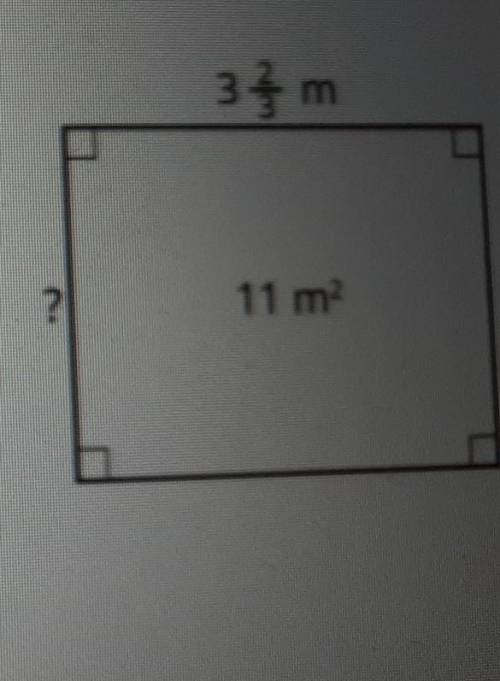 Find the unknown side length of the rectangle if it's area is 11 m2