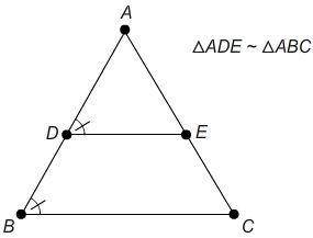 Which triangles are similar by the angle-angle criterion for similarity of triangles?