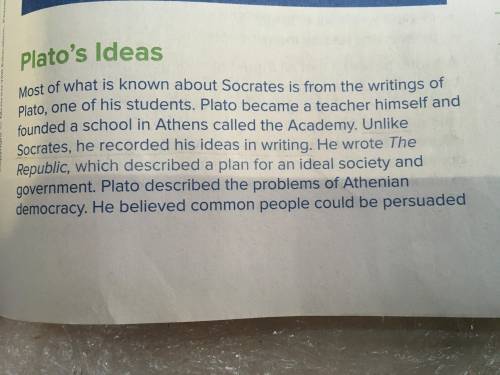 Plsssssssss Help

Underline the sentence that describes one difference between Socrates and P