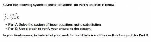 Given the following system of linear equations, do Part A and Part B below.