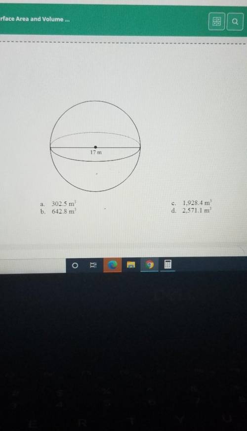 I need help find the volume of the sphere