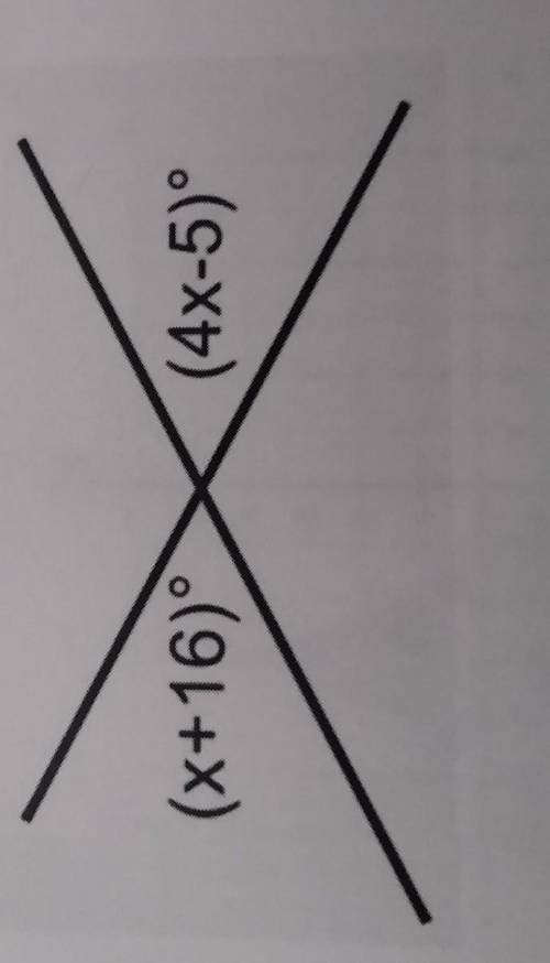 Solve for x. what is the measure of each indicated angle? show your work
