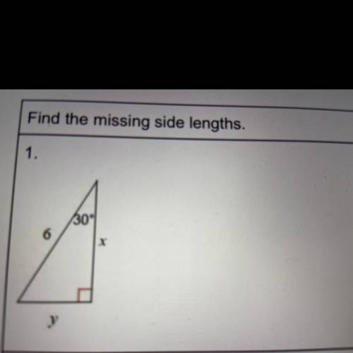 Missing length solves with a general table -long leg
-hypotenuse 30-60-90