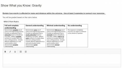 Explain how gravity is affected by mass and distance within the universe. Use at least 2 examples t