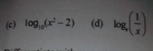 Hi. I need help with these questions (see image)

Please show workings.Question : Find the derivat