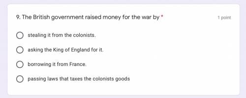 The British government raised money for the war by