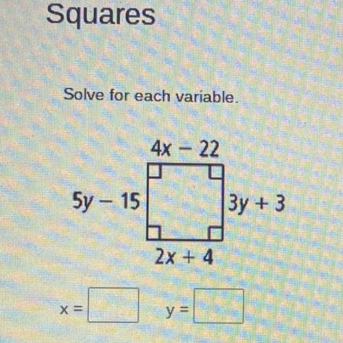 Pleaseeeee help! it would mean so much! “solve for each variable”