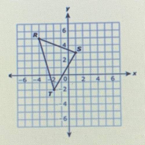 Triangle RST is shown. What is the y-coordinate of the final image of vertex T after the triangle i