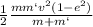 \frac{1}{2} \frac{mm`v^{2}(1-e^{2})}{m+m`}