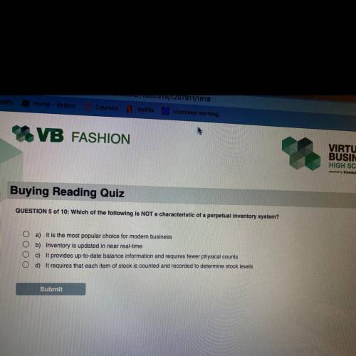 Last one, this is fashion marketing and I need to know the answer to get the 80%