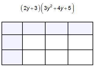 Use the chart to multiply the binomial by the trinomial.

Which polynomial is the correct product?