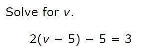 Solve for v. yes i know what my username says.