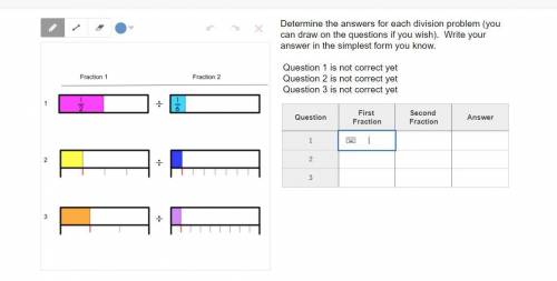 Determine the answers for each division problem (you can draw on the questions if you wish). Write