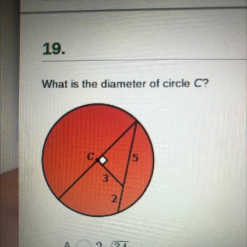 What is the diameter of circle C?