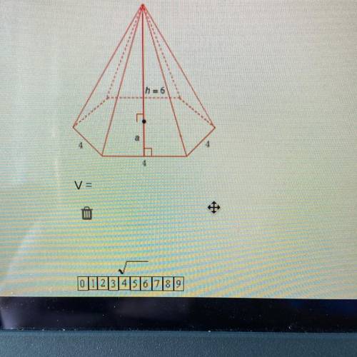 Find the volume for the regular pyramid.
V=
