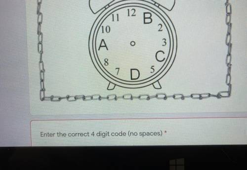 Enter the correct 4 digit code (no spaces)