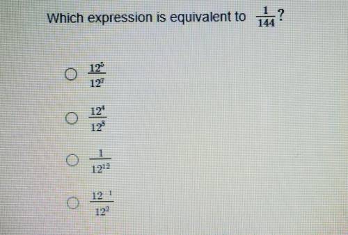 Which expression is equivalent to 1/144