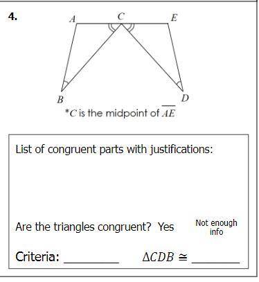 PLZ HELP 30 POINTS
Identify each pair of congruent corresponding parts with justifications.