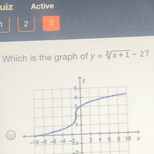 Which is the graph of y= 3^x + 1 - 2 HELP PLEASE