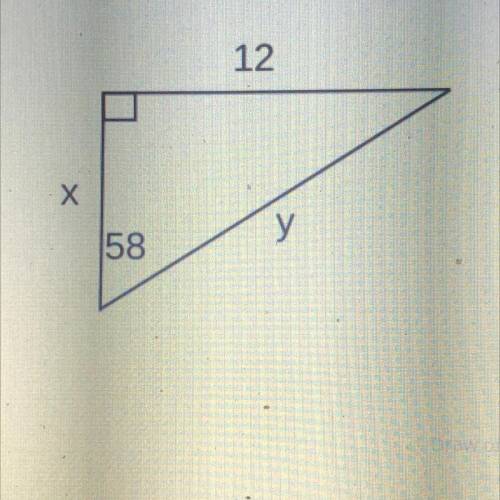 PLEASE HELP 35 points 
What is the value of Y 
What is the value of x