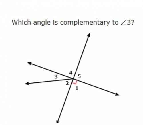What is an angle complimentary of 3?