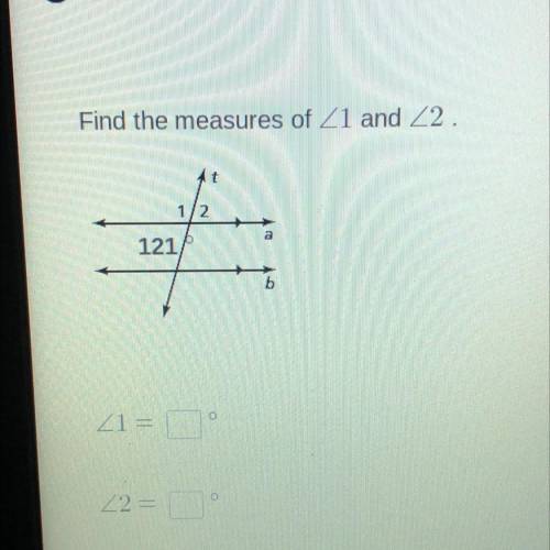 Find the measures of 21 and 2